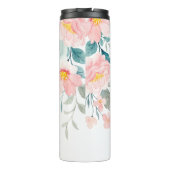 Bouteilles Isothermes Bordure florale rose et verte (Dos)