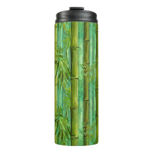 Bouteilles Isothermes Bosquet de bambou jungle Verts chauds et frais