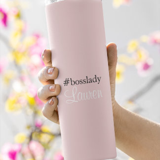 Bouteilles Isothermes #Bosslady | Rose | Calligraphie | Nom personnalisé