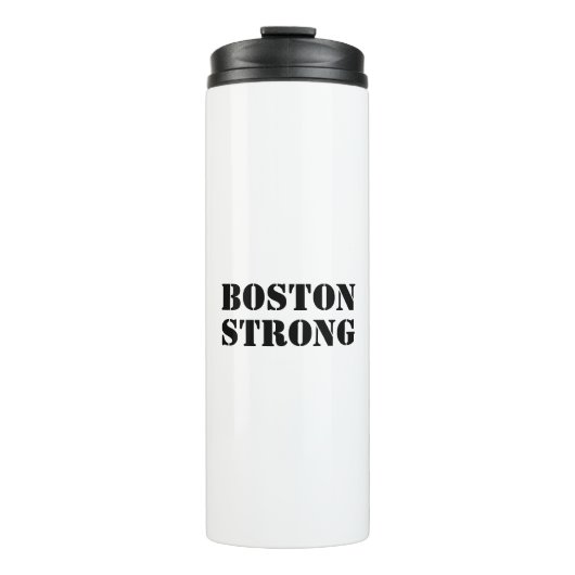 Bouteilles Isothermes "Boston Strong" noir blanc (Devant)