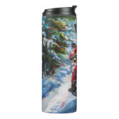 Bouteilles Isothermes Boston Terrier Dog équitation moto Noël (Tourné sur la gauche)