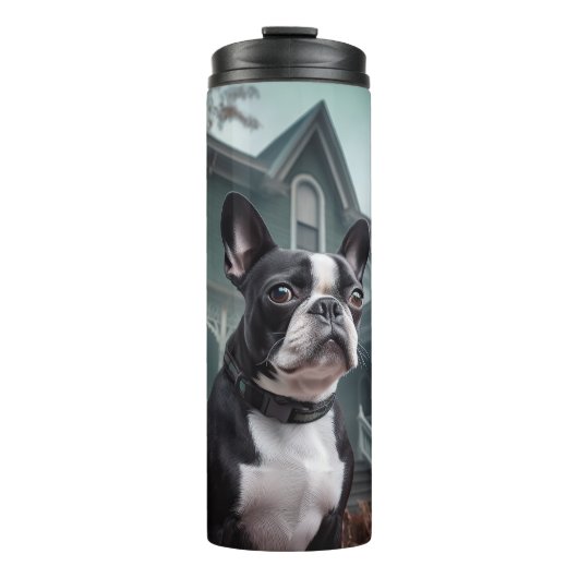 Bouteilles Isothermes Boston Terrier Halloween Épouvantable (Devant)