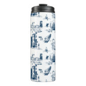 Bouteilles Isothermes Boston Toile Navy (Devant)