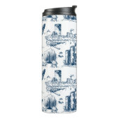 Bouteilles Isothermes Boston Toile Navy (Tourné sur la gauche)