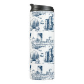 Bouteilles Isothermes Boston Toile Navy (Tourné sur la droite)