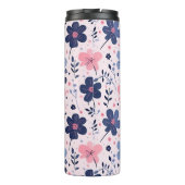 Bouteilles Isothermes Botanical Pink And Blue Flowers Nature Print (Dos)