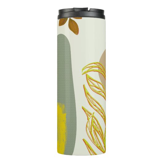 Bouteilles Isothermes Botanique Boho jaune vert (Dos)