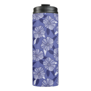 Bouteilles Isothermes Botanique Violet Floral Line Art