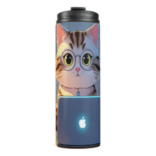 Bouteilles Isothermes Boug de voyage pour ordinateur portable chat migno