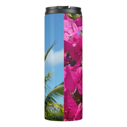 Bouteilles Isothermes Bougainvilliers et palmiers paysage tropical (Dos)