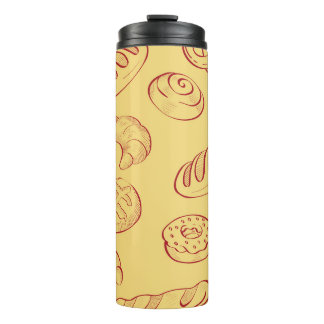 Bouteilles Isothermes Boulangerie, croissant, nourriture vintage sans co