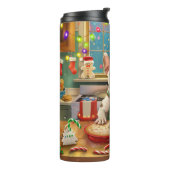 Bouteilles Isothermes Boulangerie de Noël Bull Terrier (Tourné sur la gauche)