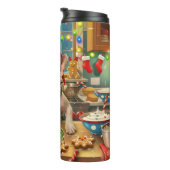 Bouteilles Isothermes Boulangerie de Noël Bull Terrier (Tourné sur la droite)