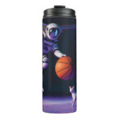 Bouteilles Isothermes Boule de basket de l'astronaute avec chat (Devant)