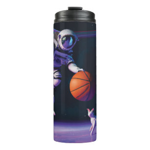 Bouteilles Isothermes Boule de basket de l'astronaute avec chat