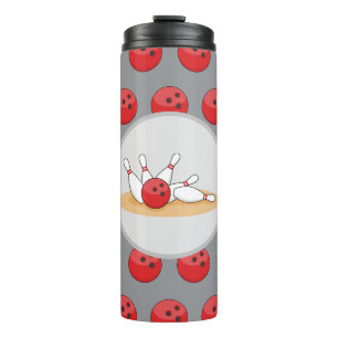 Bouteilles Isothermes Boule de bowling frappant les quilles avec motif d