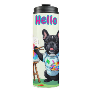 Bouteilles Isothermes Bouledogue français artiste French Bulldog
