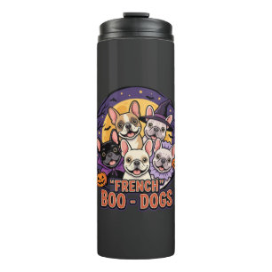 Bouteilles Isothermes Bouledogue français Halloween Boo Dogs Vector