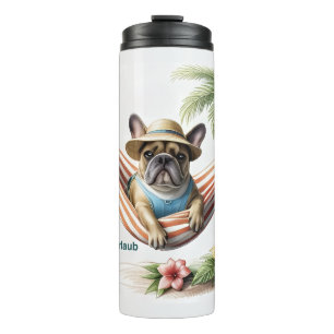 Bouteilles Isothermes Bouledogue français Palme Plage Bouledogue françai