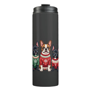 Bouteilles Isothermes Bouledogues français de Noël Xmas Frenchie Chien 4