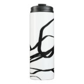 Bouteilles Isothermes Bouquet Blanc : Abstrait blanc & noir (Devant)