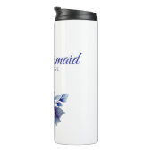 Bouteilles Isothermes Bouquet-Bridesmaid bleu aquarelle (Tourné sur la droite)