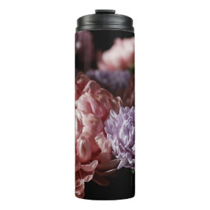 Bouteilles Isothermes Bouquet d'aster rose : éclairage baroque.
