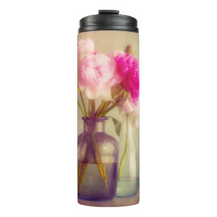 Bouteilles Isothermes Bouquet de pivoines vintages dans les vases de ver
