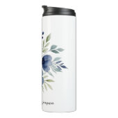 Bouteilles Isothermes Bouquet floral bleu et blanc (Tourné sur la droite)