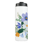 Bouteilles Isothermes Bouquet floral violet orange (Devant)