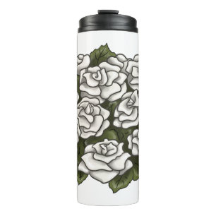 Bouteilles Isothermes Bouquet Rose blanche