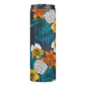 Bouteilles Isothermes Bouquet tropical sur bleu (Dos)