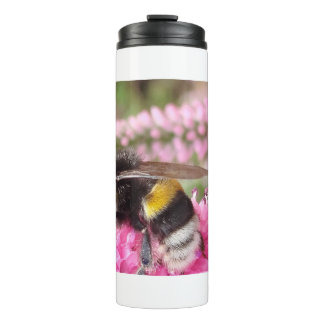 Bouteilles Isothermes Bourdon sur fleurs roses