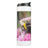 Bouteilles Isothermes Bourdon sur fleurs roses (Tourné sur la gauche)