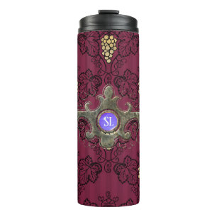 Bouteilles Isothermes Bourgogne et or Paris Gemstone Monogram