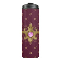 Bourgogne et or Paris Gemstone Monogram