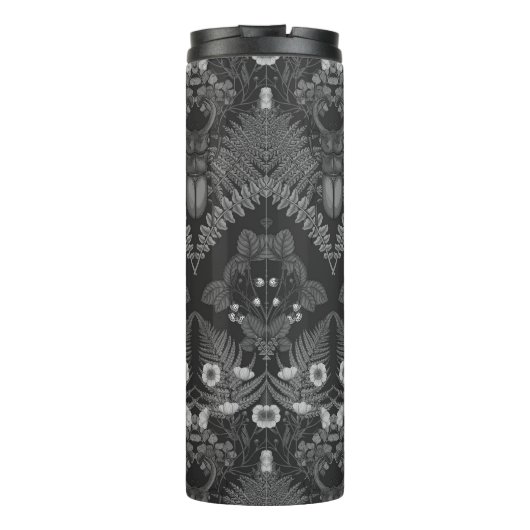 Bouteilles Isothermes Bousier et fougères, en noir et blanc (Dos)