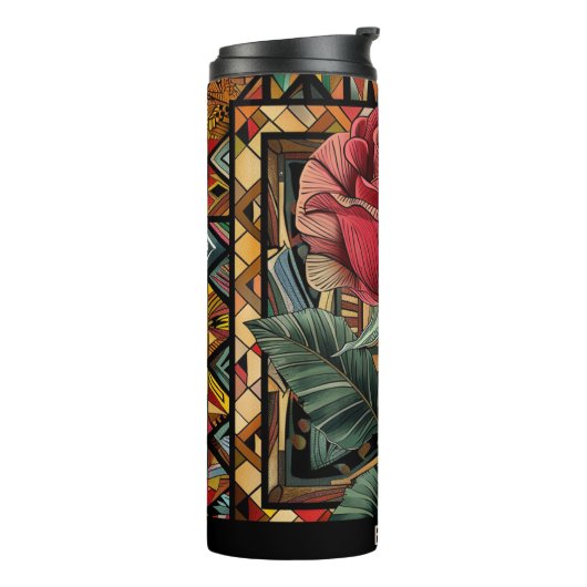 Bouteilles Isothermes Boussole thermique en latte Rose mignonne (Tourné sur la gauche)