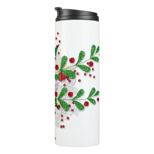 Bouteilles Isothermes Bow Rouge Et Holly (Tourné sur la droite)