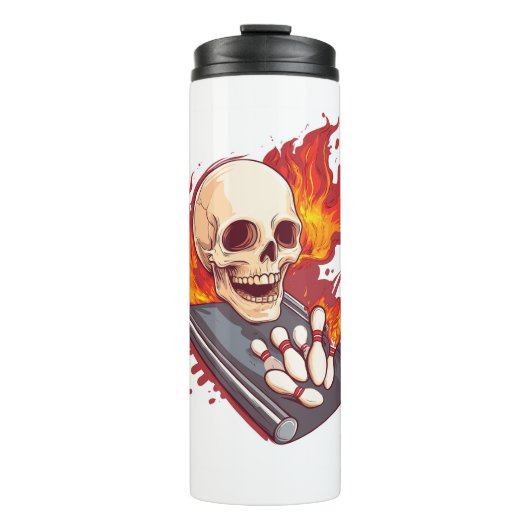 Bouteilles Isothermes Bowling Bones - Drôle Sport Skull (Devant)
