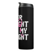 Bouteilles Isothermes Boxe de cancer du sein Gants Son combat Mon combat (Tourné sur la droite)