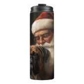 Bouteilles Isothermes Boxer avec Noël Festif du Père Noël (Devant)