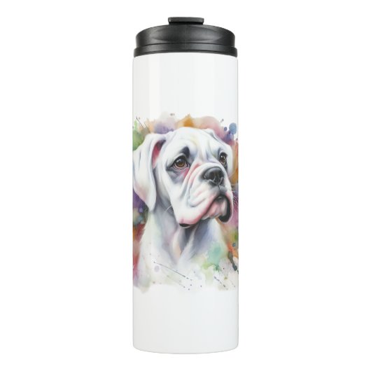 Bouteilles Isothermes 🐾 Boxer Chien Joy 🐾 Boxer Whimsical Spattered À (Devant)