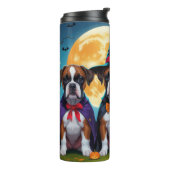 Bouteilles Isothermes Boxer Chiens Citrouille Halloween Funny (Tourné sur la gauche)
