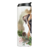 Bouteilles Isothermes Boxer Christmas Wreath Festive Pup (Tourné sur la gauche)