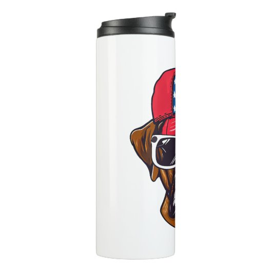 Bouteilles Isothermes Boxer Dog USA (Tourné sur la gauche)