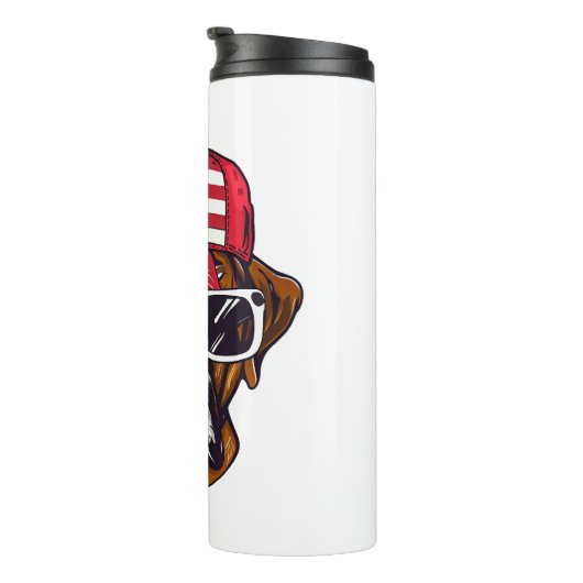 Bouteilles Isothermes Boxer Dog USA (Tourné sur la droite)