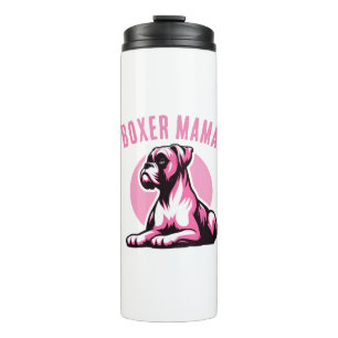 Bouteilles Isothermes Boxer Mama : Joli Chien Rose Boxer Silhouette