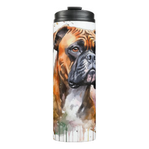 Bouteilles Isothermes BoxerLove Aquarelle Artwork - Loyal race Canine
