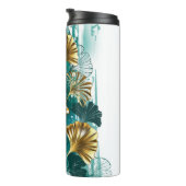 Bouteilles Isothermes Branche avec Feuilles d'or Ginko Biloba (Tourné sur la droite)